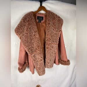 Terry Lewis Classic Luxuries Pink Faux Fur Trim Jacket